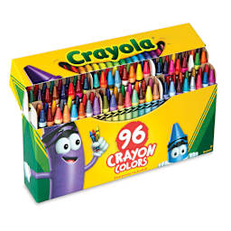 Crayola Crayons - Set of 96, lid open 