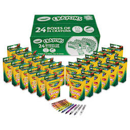 Crayola Crayons - Classpack of 576, contents laid out