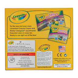 Crayola Crayons - Peach, Box of 12, back of the packaging