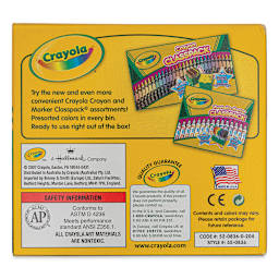Crayola Crayons - Gold, Box of 12, back of the packaging