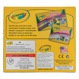 Crayola Crayons - Blue, Box of 12, back of the packaging