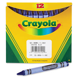 Crayola Crayons - Blue, Box of 12, front of packaging