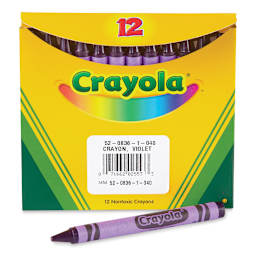 Crayola Crayons - Purple, Box of 12, front of the packaging
