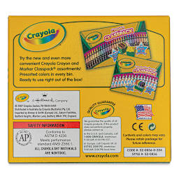 Crayola Crayons - Brown, Box of 12, back of the packaging