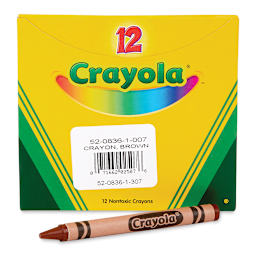 Crayola Crayons - Box of 12, Brown