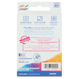 Prang Soy-Based Crayons - Set of 8, back of the packaging