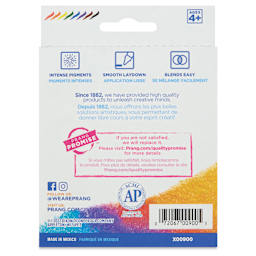 Prang Large Crayons - Assorted Colors, Set of 8, back of the packaging