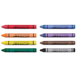 Prang Large Crayons - Master Pack, Pkg of 200, 8 crayons in various colors laid out