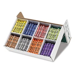 Crayola Jumbo Crayons Classpack - Pkg of 200, lid open