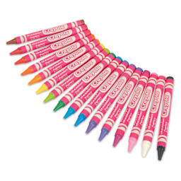 Crayola Construction Paper Crayons Classpack - Bold and Bright, Set of 400, 16 Colors close-up of included colors