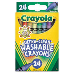 Crayola Ultra-Clean Washable Crayons - Regular, Set of 24, front of the packaging