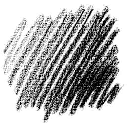 Conté à Paris Sketching Pastel Carré - Pierre Noire, 2B, scribble swatch