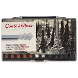 Conté à Paris Sketching Pastel Carrés - Sketching Colors, Set of 12, front of packaging