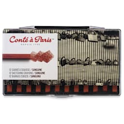 Conté à Paris Sketching Pastel Carrés - Sanguine Natural, Box of 12