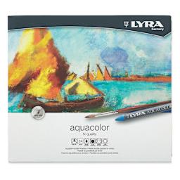 Lyra Aquacolor Crayon Set - Top view of Set of 24 Assorted Colors package