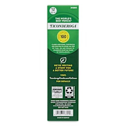 Dixon Ticonderoga Laddie No. 2 Pencil -  Box of 12, back of the packaging