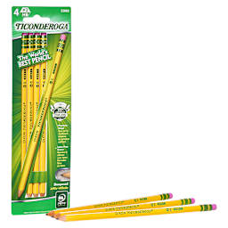 Ticonderoga Pencils 4/Pkg.   Carded - Peggable