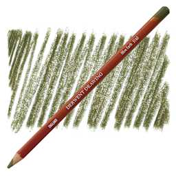 Derwent Drawing Pencil - Olive Earth pencil and swatch