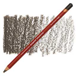 Derwent Drawing Pencil - Dark Brown pencil and swatch