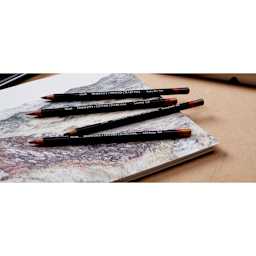 Tinted Charcoal Pencils Burnt Orange