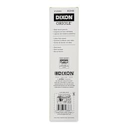 Dixon Oriole No. 2 Pencils - HB, Pkg of 12, back of the packaging
