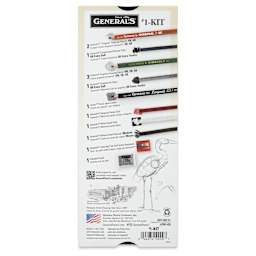 General's Drawing Class Essential Tools Kit, back of the packaging
