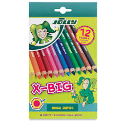 Jolly X-Big Colored Pencils - Front of package of 12 pencils
