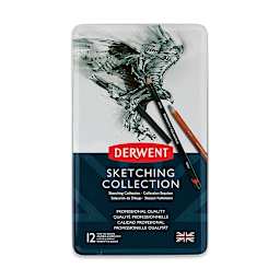 Derwent Sketching Collection - Set of 12 (front of tin)