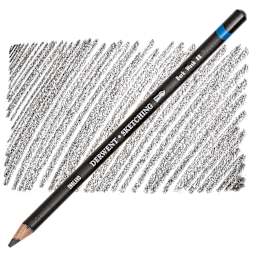 Derwent Water Soluble Sketching Pencil - 8B (Dark Wash) pencil and swatch