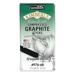 General's Kimberly Graphite Sticks - Front view of package of 12 6B Sticks