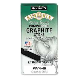 General's Kimberly Graphite Sticks - Front view of package of 12 4B Sticks