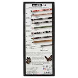 General's Drawing Pencil Set No. 10, back of the packaging