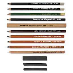 General's Drawing Pencil Set No. 10, contents laid out