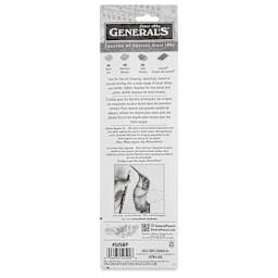 General's Kimberly Graphite Pencils Set - Art Pencil Kit, Pkg of 5, back of pack