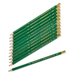 General's Kimberly Graphite Pencils Set - Drawing Pencils, Pkg of 12, laid out