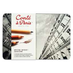 Conté à Paris Sketching Pencils - Set of 12, front of packaging