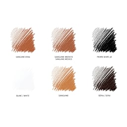 Conté à Paris Sketching Pencil - Sanguine, Set of 6, swatches