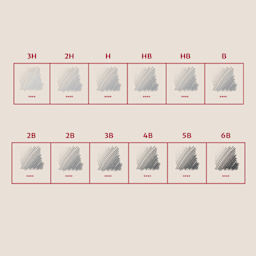 Conté à Paris Sketching Pencils - Graphite, Set of 12, swatches