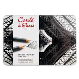 Conté à Paris Sketching Pencils - Graphite, Set of 12, front of packaging