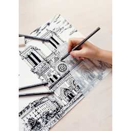 Conté à Paris Sketching Pencil - Graphite, Woodless, 4B, used in artwork