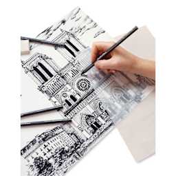 Conté à Paris Sketching Pencil - Graphite, Woodless, 6B, used in artwork