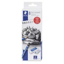 Staedtler Mars Lumograph Sketching Set - Set of 8 - front of packaging