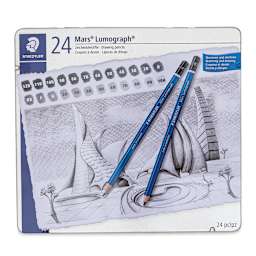 Staedtler Lumograph Drawing and Sketching Pencils - Set of 24, Assorted Hardness front of package
