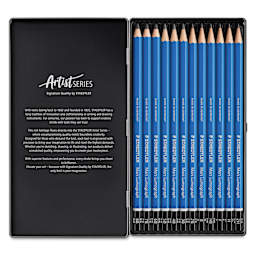 Staedtler Mars Lumograph Drawing and Sketching Pencils - Soft Range Set of 12, contents