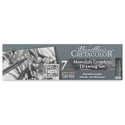 
Cretacolor Monolith Woodless Pencils - Front view of 7 pc Set Package