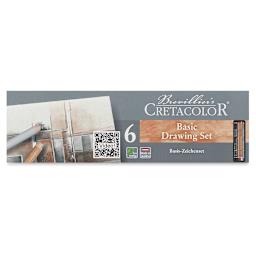 Cretacolor Basic Drawing Sets - Front of package of set of 6 pencils