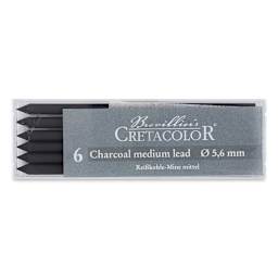 Cretacolor Leads - Charcoal, Medium, Box of 6