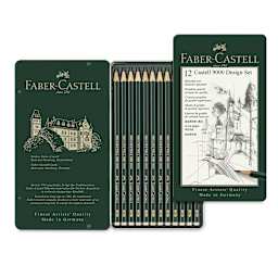 Faber-Castell 9000 Drawing Pencils-Design Set of 12 Outside of package and Contents