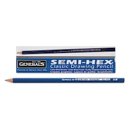General's Semi-Hex Drawing Pencils - Class Pack of 144, 2H pencil shown with packaging