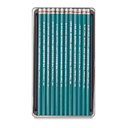 Prismacolor Turquoise Pencil Set - Open tin of Art Set of 12 Pencils 
